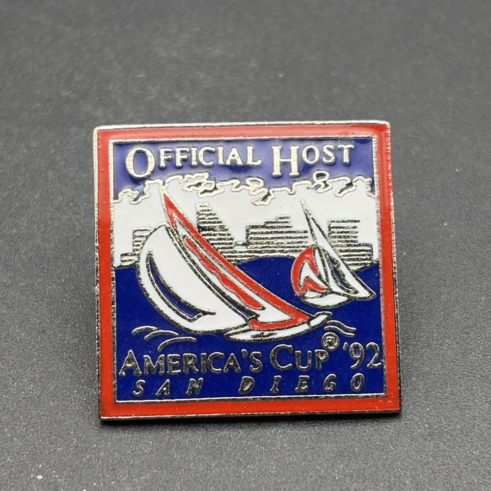America's Cup 1992 San Diego Official Host Sailboats‎ Lapel Hat Pin